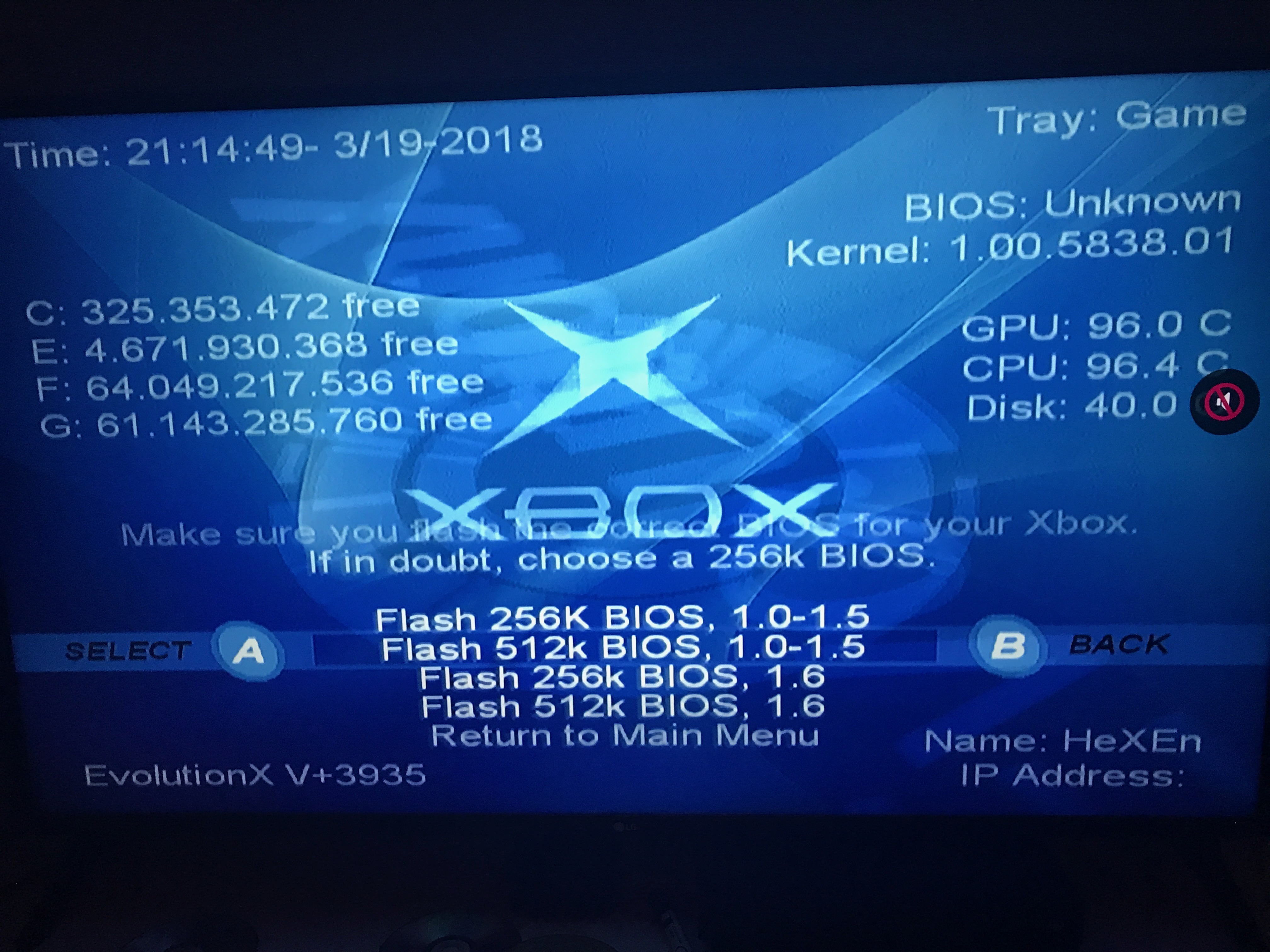 BIOS Xbox Original. Xbox flash