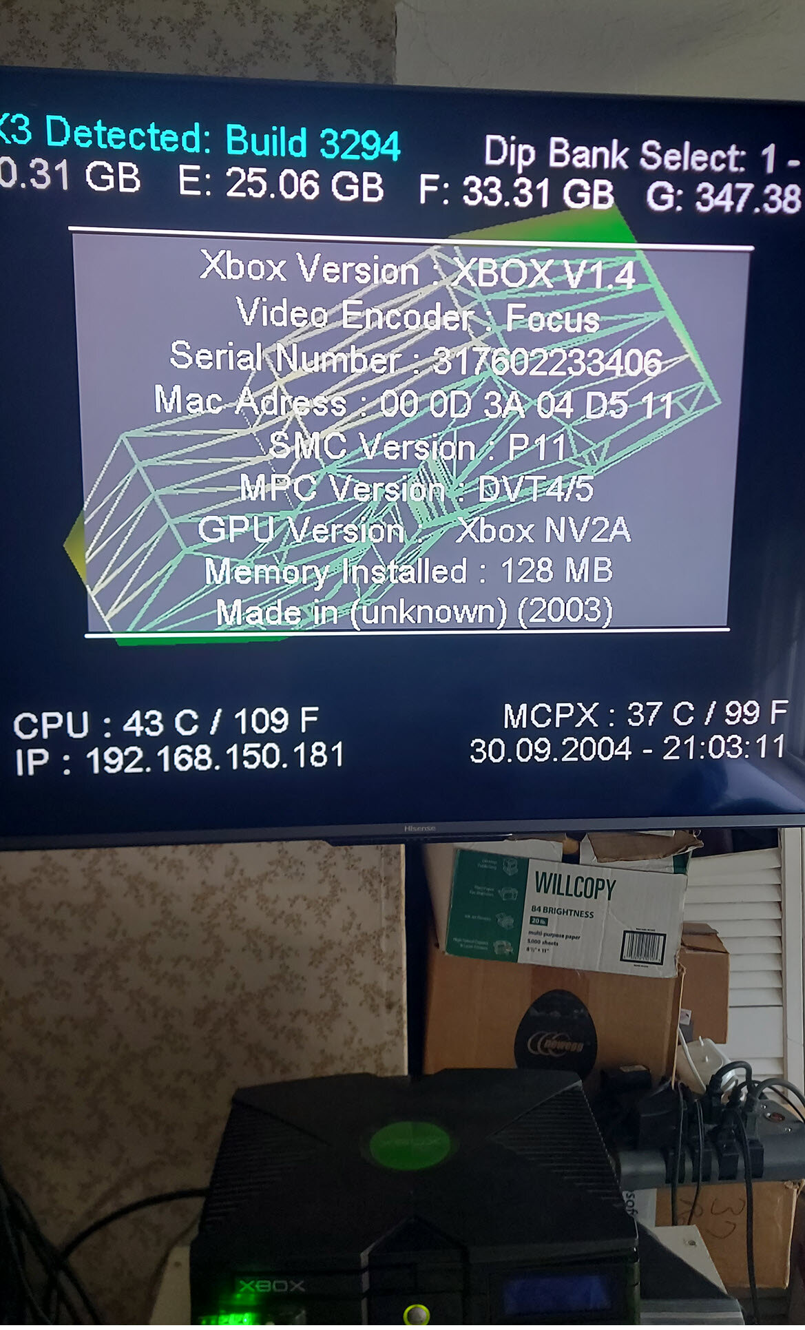 Cerbios hangs on boot with newly installed 128mb upgrade Cerbios hangs on boot with newly installed 128mb upgrade